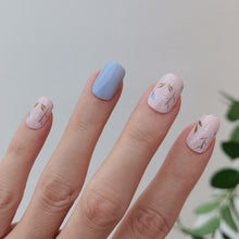 Load image into Gallery viewer, Buy Annalise Floral Premium Designer Nail Polish Wraps & Semicured Gel Nail Stickers at the lowest price in Singapore from NAILWRAP.CO. Worldwide Shipping. Achieve instant designer nail art manicure in under 10 minutes - perfect for bridal, wedding and special occasion.
