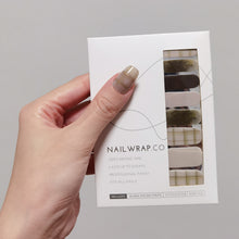 Load image into Gallery viewer, Buy Rielle Plaid Premium Designer Nail Polish Wraps & Semicured Gel Nail Stickers at the lowest price in Singapore from NAILWRAP.CO. Worldwide Shipping. Achieve instant designer nail art manicure in under 10 minutes - perfect for bridal, wedding and special occasion.