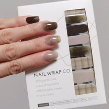 Load image into Gallery viewer, Buy Rielle Plaid Premium Designer Nail Polish Wraps & Semicured Gel Nail Stickers at the lowest price in Singapore from NAILWRAP.CO. Worldwide Shipping. Achieve instant designer nail art manicure in under 10 minutes - perfect for bridal, wedding and special occasion.