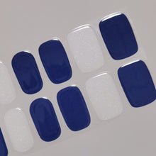 Load image into Gallery viewer, Buy Winter Blue (Semi-Cured Gel) Premium Designer Nail Polish Wraps &amp; Semicured Gel Nail Stickers at the lowest price in Singapore from NAILWRAP.CO. Worldwide Shipping. Achieve instant designer nail art manicure in under 10 minutes - perfect for bridal, wedding and special occasion.