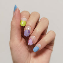 Load image into Gallery viewer, Buy Kitty Pastel Tips Premium Designer Nail Polish Wraps & Semicured Gel Nail Stickers at the lowest price in Singapore from NAILWRAP.CO. Worldwide Shipping. Achieve instant designer nail art manicure in under 10 minutes - perfect for bridal, wedding and special occasion.