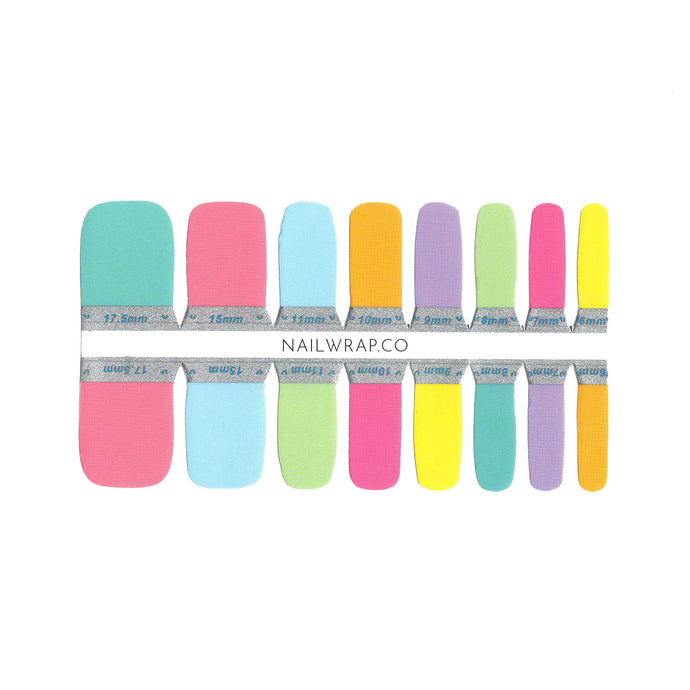 Buy Rainbow (Pedicure) Premium Designer Nail Polish Wraps & Semicured Gel Nail Stickers at the lowest price in Singapore from NAILWRAP.CO. Worldwide Shipping. Achieve instant designer nail art manicure in under 10 minutes - perfect for bridal, wedding and special occasion.