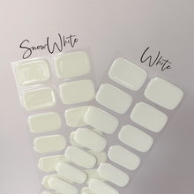 Load image into Gallery viewer, Buy Snow White (Semi-Cured Gel) Premium Designer Nail Polish Wraps & Semicured Gel Nail Stickers at the lowest price in Singapore from NAILWRAP.CO. Worldwide Shipping. Achieve instant designer nail art manicure in under 10 minutes - perfect for bridal, wedding and special occasion.