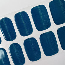 Load image into Gallery viewer, Buy Peacock Cat Eye Shimmer (Semi-Cured Gel) Premium Designer Nail Polish Wraps &amp; Semicured Gel Nail Stickers at the lowest price in Singapore from NAILWRAP.CO. Worldwide Shipping. Achieve instant designer nail art manicure in under 10 minutes - perfect for bridal, wedding and special occasion.