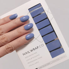 Load image into Gallery viewer, Buy Cornflower Blue (Solid) Premium Designer Nail Polish Wraps &amp; Semicured Gel Nail Stickers at the lowest price in Singapore from NAILWRAP.CO. Worldwide Shipping. Achieve instant designer nail art manicure in under 10 minutes - perfect for bridal, wedding and special occasion.