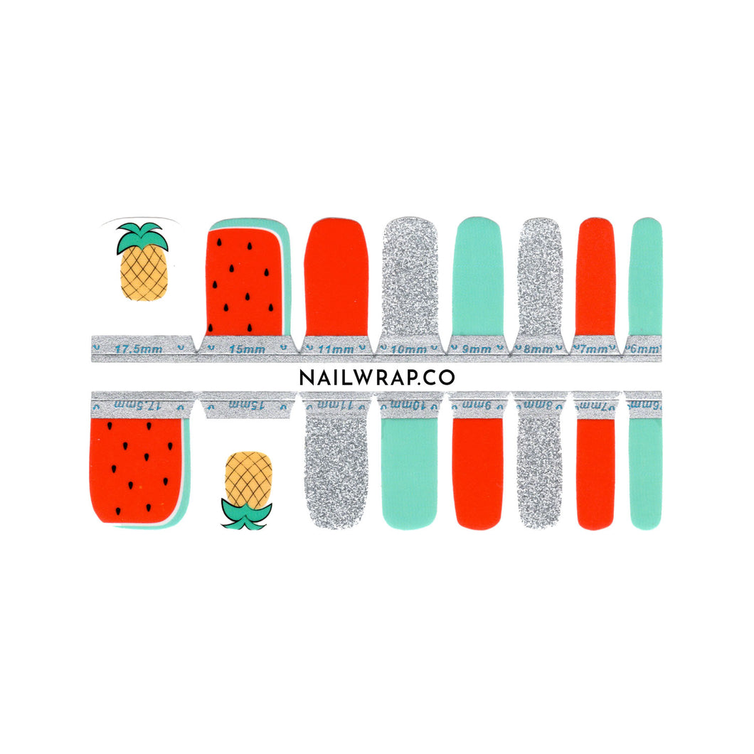 Buy Watermelon Sugar (Pedicure) - Nail Wrap of the Week Premium Designer Nail Polish Wraps & Semicured Gel Nail Stickers at the lowest price in Singapore from NAILWRAP.CO. Worldwide Shipping. Achieve instant designer nail art manicure in under 10 minutes - perfect for bridal, wedding and special occasion.