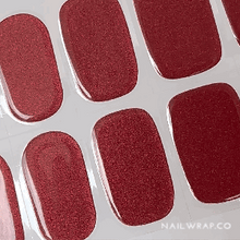 Load image into Gallery viewer, Buy Merlot Wine Shimmer (Semi-Cured Gel) Premium Designer Nail Polish Wraps &amp; Semicured Gel Nail Stickers at the lowest price in Singapore from NAILWRAP.CO. Worldwide Shipping. Achieve instant designer nail art manicure in under 10 minutes - perfect for bridal, wedding and special occasion.
