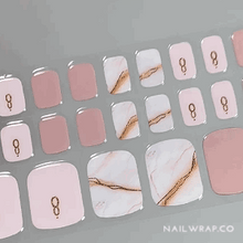 Load image into Gallery viewer, Rose Quartz Marble - Pedicure (Semi-Cured Gel)