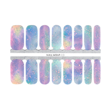 Load image into Gallery viewer, Buy Aurora Ombré Glitter Premium Designer Nail Polish Wraps &amp; Semicured Gel Nail Stickers at the lowest price in Singapore from NAILWRAP.CO. Worldwide Shipping. Achieve instant designer nail art manicure in under 10 minutes - perfect for bridal, wedding and special occasion.