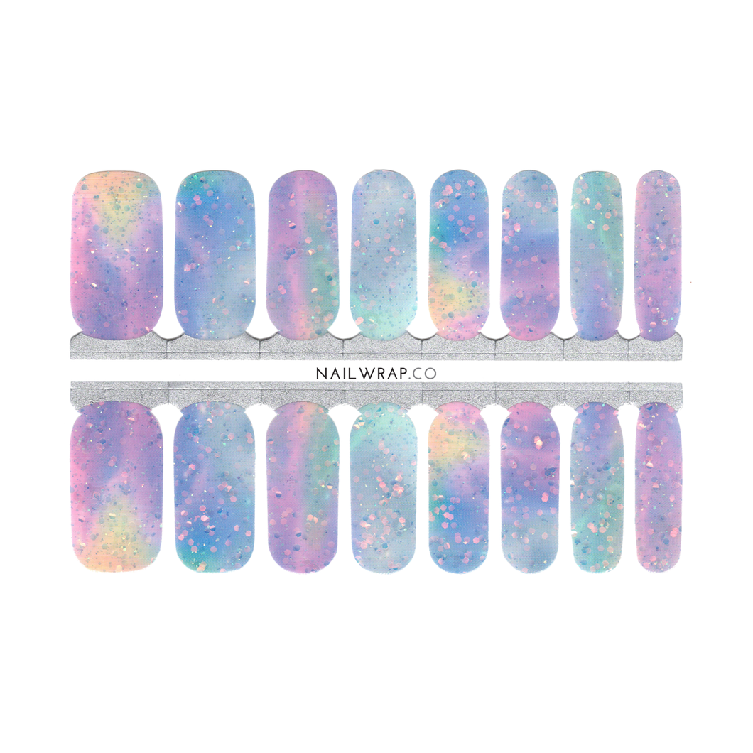 Buy Aurora Ombré Glitter Premium Designer Nail Polish Wraps & Semicured Gel Nail Stickers at the lowest price in Singapore from NAILWRAP.CO. Worldwide Shipping. Achieve instant designer nail art manicure in under 10 minutes - perfect for bridal, wedding and special occasion.