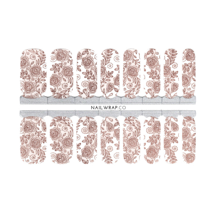 Buy Floral Spell Overlay Premium Designer Nail Polish Wraps & Semicured Gel Nail Stickers at the lowest price in Singapore from NAILWRAP.CO. Worldwide Shipping. Achieve instant designer nail art manicure in under 10 minutes - perfect for bridal, wedding and special occasion.