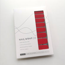 Load image into Gallery viewer, Buy Red Sass (Solid) Premium Designer Nail Polish Wraps &amp; Semicured Gel Nail Stickers at the lowest price in Singapore from NAILWRAP.CO. Worldwide Shipping. Achieve instant designer nail art manicure in under 10 minutes - perfect for bridal, wedding and special occasion.