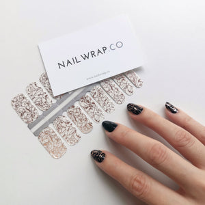 Buy Rose Gold Ripple Overlay Premium Designer Nail Polish Wraps & Semicured Gel Nail Stickers at the lowest price in Singapore from NAILWRAP.CO. Worldwide Shipping. Achieve instant designer nail art manicure in under 10 minutes - perfect for bridal, wedding and special occasion.
