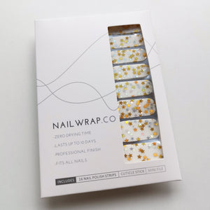 Buy Sprinkle Stars Overlay Premium Designer Nail Polish Wraps & Semicured Gel Nail Stickers at the lowest price in Singapore from NAILWRAP.CO. Worldwide Shipping. Achieve instant designer nail art manicure in under 10 minutes - perfect for bridal, wedding and special occasion.