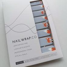 Load image into Gallery viewer, Buy Little Fox Premium Designer Nail Polish Wraps &amp; Semicured Gel Nail Stickers at the lowest price in Singapore from NAILWRAP.CO. Worldwide Shipping. Achieve instant designer nail art manicure in under 10 minutes - perfect for bridal, wedding and special occasion.
