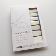 Load image into Gallery viewer, Buy Ivory White (Solid) Premium Designer Nail Polish Wraps &amp; Semicured Gel Nail Stickers at the lowest price in Singapore from NAILWRAP.CO. Worldwide Shipping. Achieve instant designer nail art manicure in under 10 minutes - perfect for bridal, wedding and special occasion.