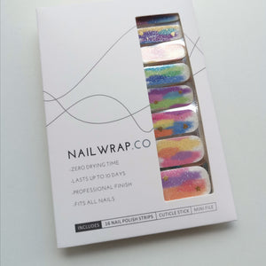 Buy Rainbow Stardust Premium Designer Nail Polish Wraps & Semicured Gel Nail Stickers at the lowest price in Singapore from NAILWRAP.CO. Worldwide Shipping. Achieve instant designer nail art manicure in under 10 minutes - perfect for bridal, wedding and special occasion.
