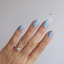 Load image into Gallery viewer, Buy White Cloud Overlay ☁️ Premium Designer Nail Polish Wraps &amp; Semicured Gel Nail Stickers at the lowest price in Singapore from NAILWRAP.CO. Worldwide Shipping. Achieve instant designer nail art manicure in under 10 minutes - perfect for bridal, wedding and special occasion.