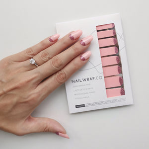 Buy Touch of Pink Premium Designer Nail Polish Wraps & Semicured Gel Nail Stickers at the lowest price in Singapore from NAILWRAP.CO. Worldwide Shipping. Achieve instant designer nail art manicure in under 10 minutes - perfect for bridal, wedding and special occasion.