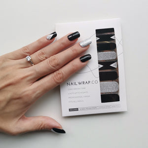Buy Crystal Black Premium Designer Nail Polish Wraps & Semicured Gel Nail Stickers at the lowest price in Singapore from NAILWRAP.CO. Worldwide Shipping. Achieve instant designer nail art manicure in under 10 minutes - perfect for bridal, wedding and special occasion.