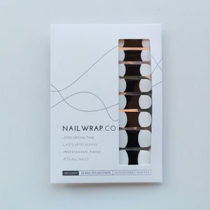 Buy Emelie Black French Premium Designer Nail Polish Wraps & Semicured Gel Nail Stickers at the lowest price in Singapore from NAILWRAP.CO. Worldwide Shipping. Achieve instant designer nail art manicure in under 10 minutes - perfect for bridal, wedding and special occasion.