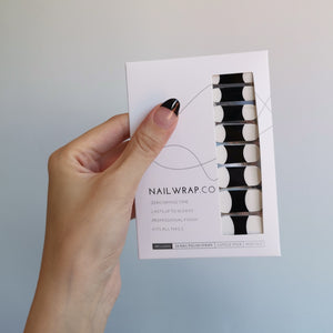 Buy Emelie Black French Premium Designer Nail Polish Wraps & Semicured Gel Nail Stickers at the lowest price in Singapore from NAILWRAP.CO. Worldwide Shipping. Achieve instant designer nail art manicure in under 10 minutes - perfect for bridal, wedding and special occasion.