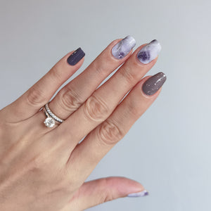 Buy Purple Reign Premium Designer Nail Polish Wraps & Semicured Gel Nail Stickers at the lowest price in Singapore from NAILWRAP.CO. Worldwide Shipping. Achieve instant designer nail art manicure in under 10 minutes - perfect for bridal, wedding and special occasion.