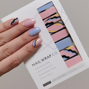 Buy Making Waves Premium Designer Nail Polish Wraps & Semicured Gel Nail Stickers at the lowest price in Singapore from NAILWRAP.CO. Worldwide Shipping. Achieve instant designer nail art manicure in under 10 minutes - perfect for bridal, wedding and special occasion.