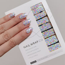 Load image into Gallery viewer, Buy Rainbow Confetti Premium Designer Nail Polish Wraps &amp; Semicured Gel Nail Stickers at the lowest price in Singapore from NAILWRAP.CO. Worldwide Shipping. Achieve instant designer nail art manicure in under 10 minutes - perfect for bridal, wedding and special occasion.