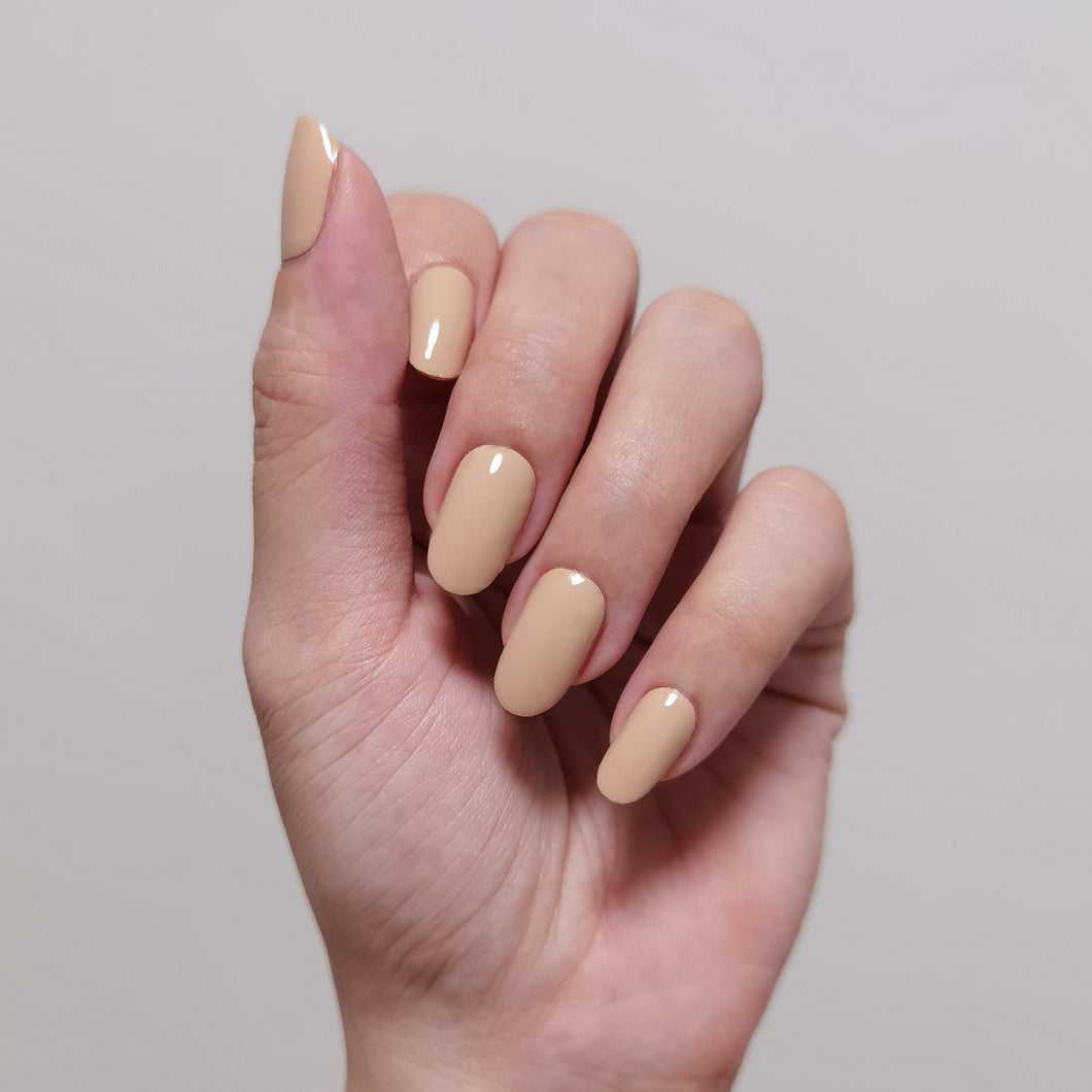 Buy Tan (Solid) Premium Designer Nail Polish Wraps & Semicured Gel Nail Stickers at the lowest price in Singapore from NAILWRAP.CO. Worldwide Shipping. Achieve instant designer nail art manicure in under 10 minutes - perfect for bridal, wedding and special occasion.