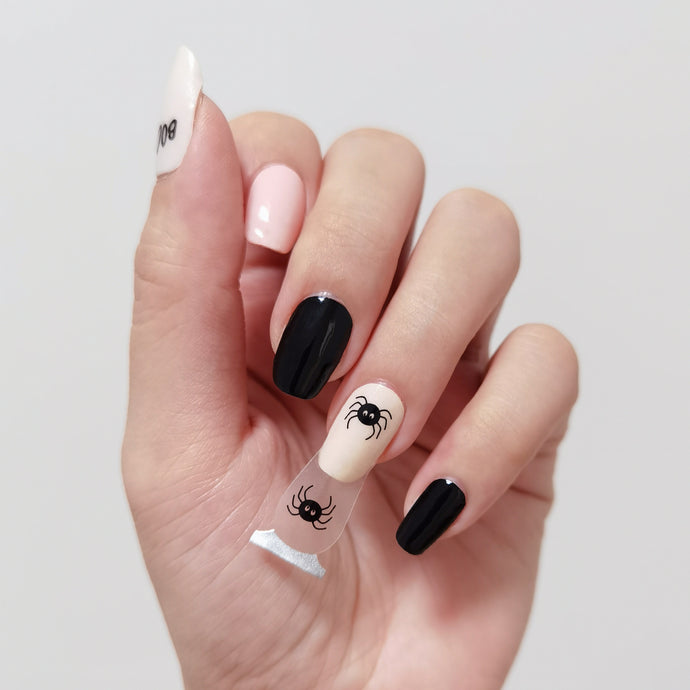Buy Creep It Real Overlay 🕸️ Premium Designer Nail Polish Wraps & Semicured Gel Nail Stickers at the lowest price in Singapore from NAILWRAP.CO. Worldwide Shipping. Achieve instant designer nail art manicure in under 10 minutes - perfect for bridal, wedding and special occasion.