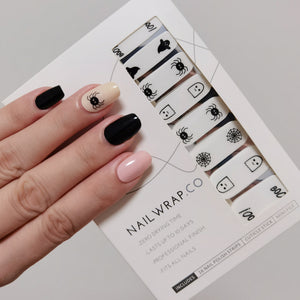 Buy Creep It Real Overlay 🕸️ Premium Designer Nail Polish Wraps & Semicured Gel Nail Stickers at the lowest price in Singapore from NAILWRAP.CO. Worldwide Shipping. Achieve instant designer nail art manicure in under 10 minutes - perfect for bridal, wedding and special occasion.