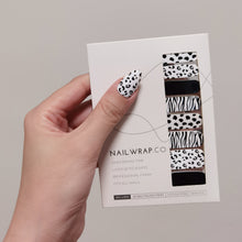Load image into Gallery viewer, Buy Animal Print Premium Designer Nail Polish Wraps &amp; Semicured Gel Nail Stickers at the lowest price in Singapore from NAILWRAP.CO. Worldwide Shipping. Achieve instant designer nail art manicure in under 10 minutes - perfect for bridal, wedding and special occasion.