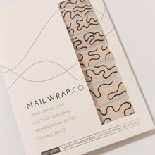 Load image into Gallery viewer, Buy Squiggly Wiggly Premium Designer Nail Polish Wraps &amp; Semicured Gel Nail Stickers at the lowest price in Singapore from NAILWRAP.CO. Worldwide Shipping. Achieve instant designer nail art manicure in under 10 minutes - perfect for bridal, wedding and special occasion.