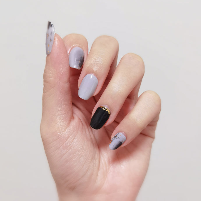 Buy In the Shadows Premium Designer Nail Polish Wraps & Semicured Gel Nail Stickers at the lowest price in Singapore from NAILWRAP.CO. Worldwide Shipping. Achieve instant designer nail art manicure in under 10 minutes - perfect for bridal, wedding and special occasion.