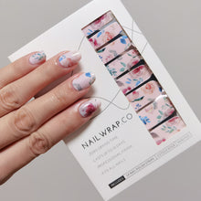 Load image into Gallery viewer, Buy Garden Flowers Premium Designer Nail Polish Wraps &amp; Semicured Gel Nail Stickers at the lowest price in Singapore from NAILWRAP.CO. Worldwide Shipping. Achieve instant designer nail art manicure in under 10 minutes - perfect for bridal, wedding and special occasion.
