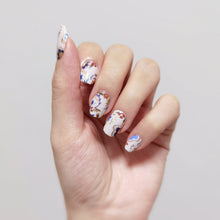 Load image into Gallery viewer, Buy Akina Oriental Floral Premium Designer Nail Polish Wraps &amp; Semicured Gel Nail Stickers at the lowest price in Singapore from NAILWRAP.CO. Worldwide Shipping. Achieve instant designer nail art manicure in under 10 minutes - perfect for bridal, wedding and special occasion.