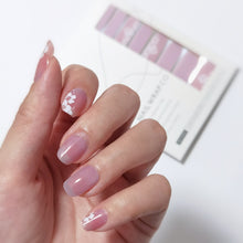 Load image into Gallery viewer, Buy Misaki White Floral Premium Designer Nail Polish Wraps &amp; Semicured Gel Nail Stickers at the lowest price in Singapore from NAILWRAP.CO. Worldwide Shipping. Achieve instant designer nail art manicure in under 10 minutes - perfect for bridal, wedding and special occasion.