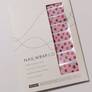 Buy Full of Love ❤️ Premium Designer Nail Polish Wraps & Semicured Gel Nail Stickers at the lowest price in Singapore from NAILWRAP.CO. Worldwide Shipping. Achieve instant designer nail art manicure in under 10 minutes - perfect for bridal, wedding and special occasion.