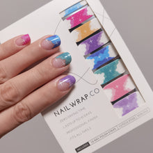 Load image into Gallery viewer, Buy Dreamy Rainbow Tips Premium Designer Nail Polish Wraps &amp; Semicured Gel Nail Stickers at the lowest price in Singapore from NAILWRAP.CO. Worldwide Shipping. Achieve instant designer nail art manicure in under 10 minutes - perfect for bridal, wedding and special occasion.