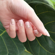 Load image into Gallery viewer, Buy Sydnee Pink Glitter Premium Designer Nail Polish Wraps &amp; Semicured Gel Nail Stickers at the lowest price in Singapore from NAILWRAP.CO. Worldwide Shipping. Achieve instant designer nail art manicure in under 10 minutes - perfect for bridal, wedding and special occasion.