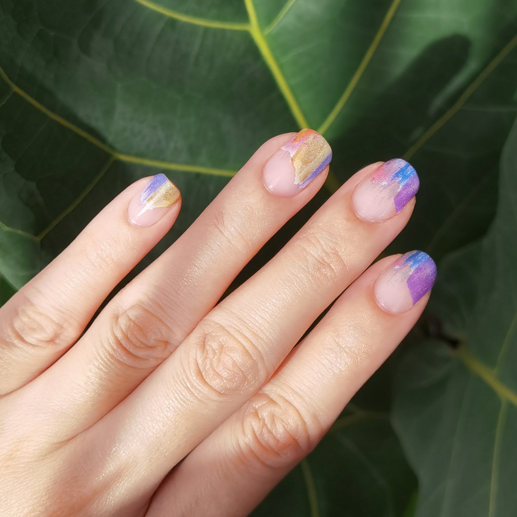 Dreamy Watercolor Flower Nail Art