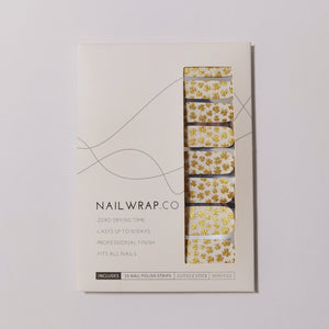 Buy Gold Clover Overlay ☘️ Premium Designer Nail Polish Wraps & Semicured Gel Nail Stickers at the lowest price in Singapore from NAILWRAP.CO. Worldwide Shipping. Achieve instant designer nail art manicure in under 10 minutes - perfect for bridal, wedding and special occasion.