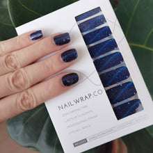 Load image into Gallery viewer, Buy Night Sky 🌌 Premium Designer Nail Polish Wraps &amp; Semicured Gel Nail Stickers at the lowest price in Singapore from NAILWRAP.CO. Worldwide Shipping. Achieve instant designer nail art manicure in under 10 minutes - perfect for bridal, wedding and special occasion.