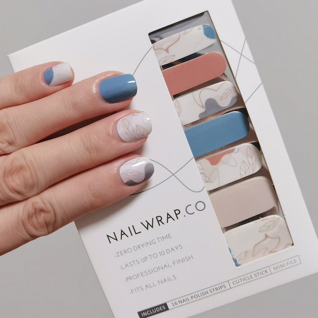 Buy Leyna Abstract Premium Designer Nail Polish Wraps & Semicured Gel Nail Stickers at the lowest price in Singapore from NAILWRAP.CO. Worldwide Shipping. Achieve instant designer nail art manicure in under 10 minutes - perfect for bridal, wedding and special occasion.