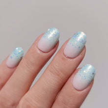Load image into Gallery viewer, Buy Mermaid Ombré Glitter Premium Designer Nail Polish Wraps &amp; Semicured Gel Nail Stickers at the lowest price in Singapore from NAILWRAP.CO. Worldwide Shipping. Achieve instant designer nail art manicure in under 10 minutes - perfect for bridal, wedding and special occasion.