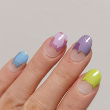Load image into Gallery viewer, Buy Kitty Pastel Tips Premium Designer Nail Polish Wraps &amp; Semicured Gel Nail Stickers at the lowest price in Singapore from NAILWRAP.CO. Worldwide Shipping. Achieve instant designer nail art manicure in under 10 minutes - perfect for bridal, wedding and special occasion.