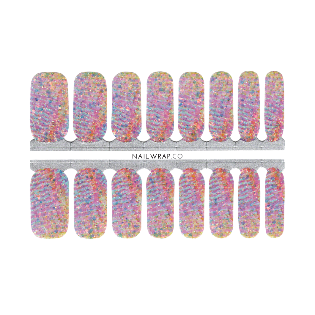 Buy Kaleidoscope Glitter 🌈 Premium Designer Nail Polish Wraps & Semicured Gel Nail Stickers at the lowest price in Singapore from NAILWRAP.CO. Worldwide Shipping. Achieve instant designer nail art manicure in under 10 minutes - perfect for bridal, wedding and special occasion.