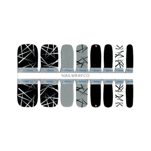 Buy Monochrome Abstract (Pedicure) Premium Designer Nail Polish Wraps & Semicured Gel Nail Stickers at the lowest price in Singapore from NAILWRAP.CO. Worldwide Shipping. Achieve instant designer nail art manicure in under 10 minutes - perfect for bridal, wedding and special occasion.