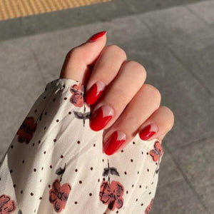 Buy Rosaleen Red Heart Premium Designer Nail Polish Wraps & Semicured Gel Nail Stickers at the lowest price in Singapore from NAILWRAP.CO. Worldwide Shipping. Achieve instant designer nail art manicure in under 10 minutes - perfect for bridal, wedding and special occasion.